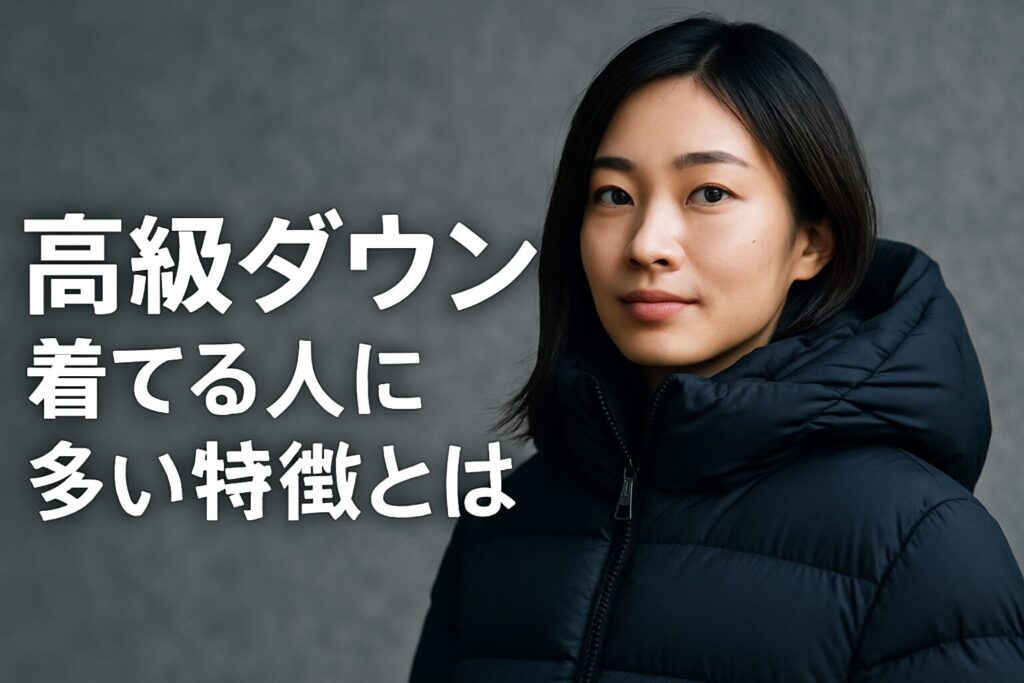 高級ダウン 着てる人に多い特徴とは
