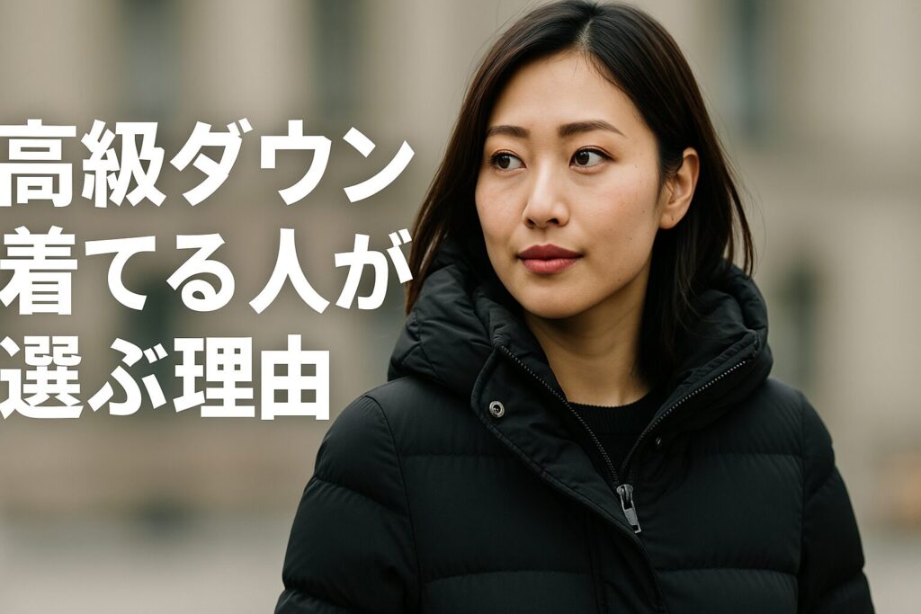 高級ダウン 着てる人が選ぶ理由